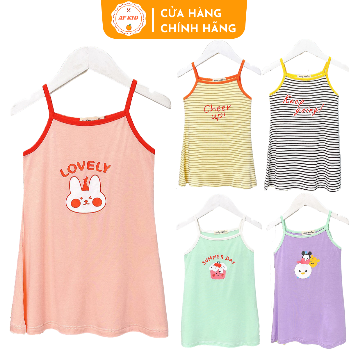 Bộ Minky Mom Váy Body Cho Bé Gái, chất thun lạnh cao cấp siêu mát mùa hè 6-19kg