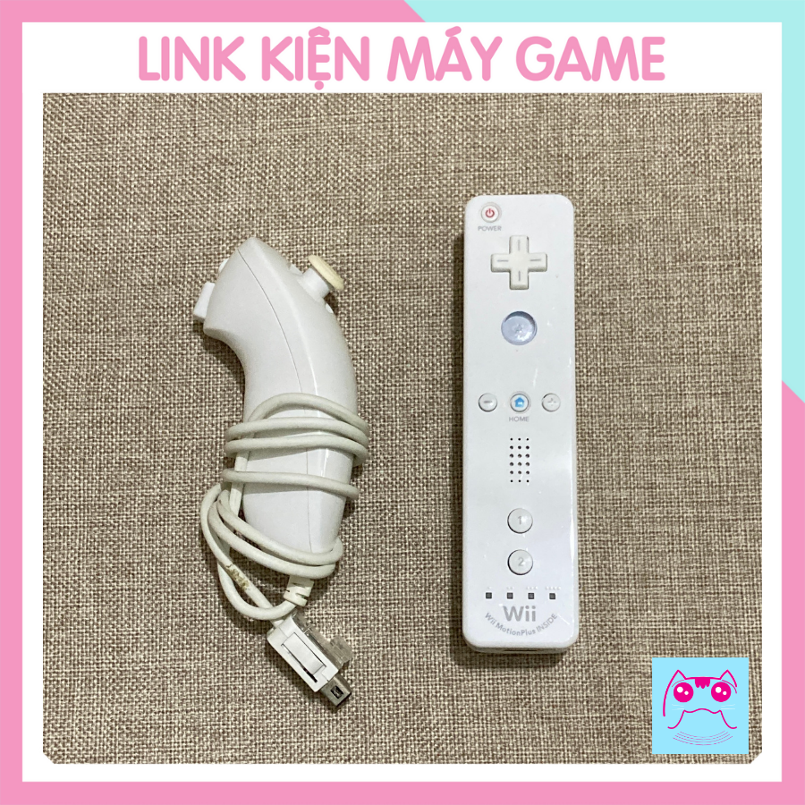 Bộ tay cầm Wii - Remote điều khiển và nunchuck (hàng zin) cho máy chơi game gia đình