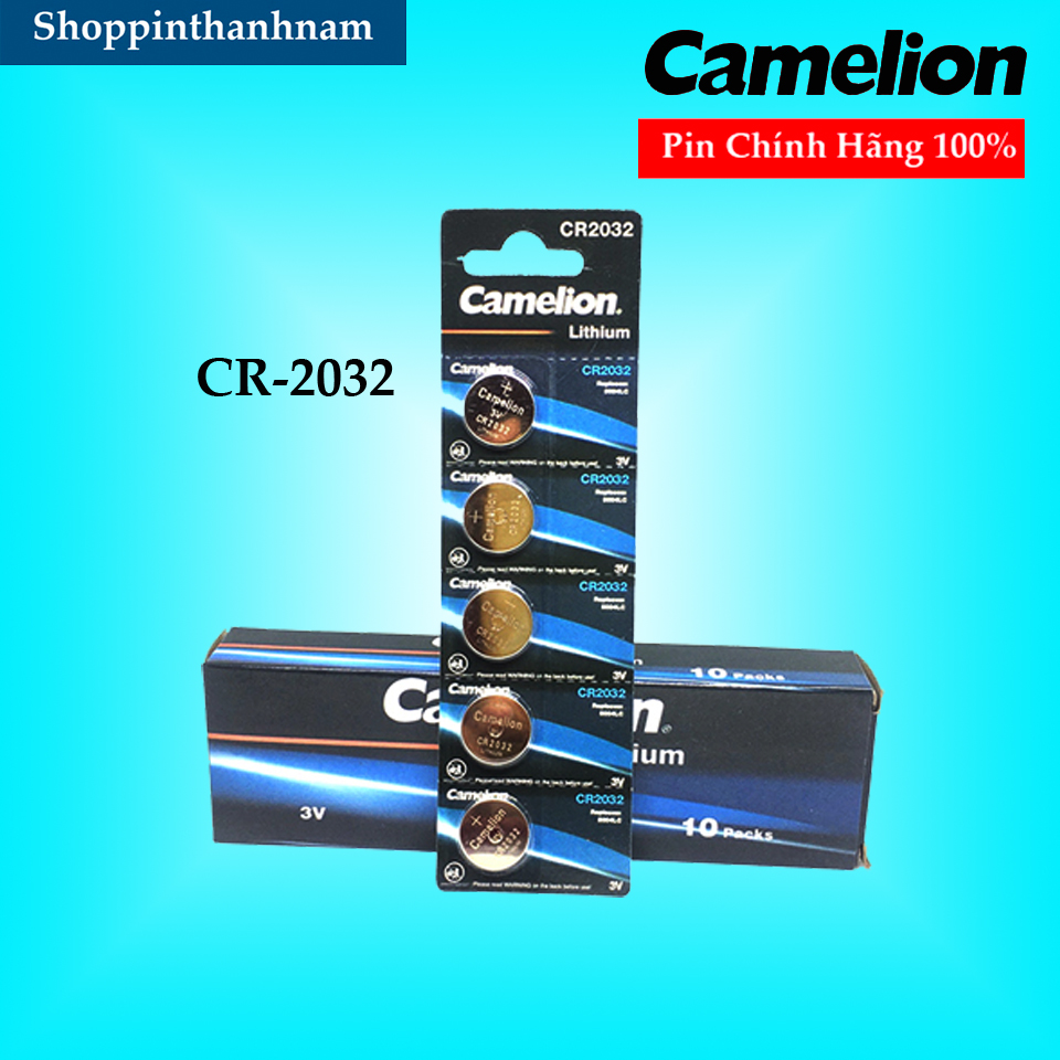 Pin CR2032 Camelion 3V Lithium 3V Vỉ 5 Viên Chính Hãng