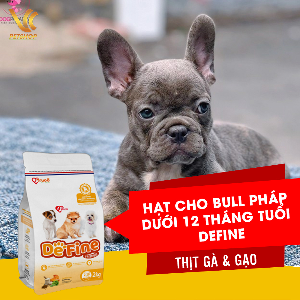 Thức ăn cho chó Bull Pháp dưới 12 tháng tuổi | Hạt cho chó Bull Pháp con gói 500g & 2kg | VC Pet Shop