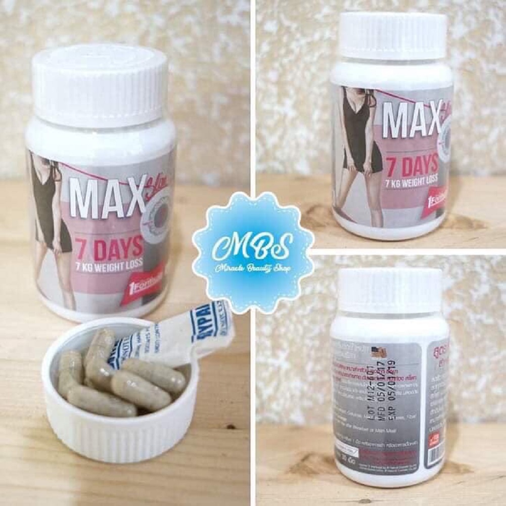 Thực phẩm hỗ trợ giảm cân Max 7 Day Thái Lan, giảm cân thái lan
