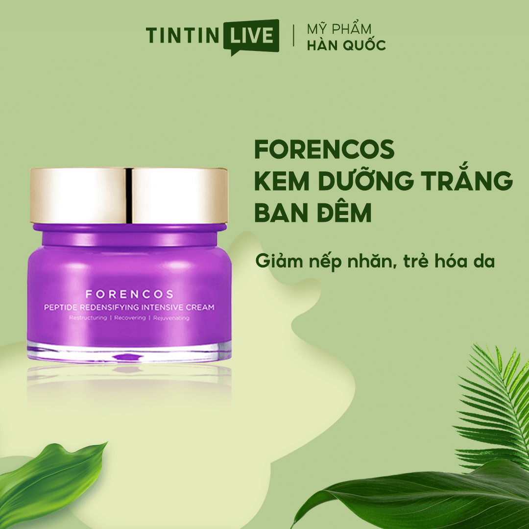 Kem dưỡng trắng da ban đêm forencos peptide redensifying intensive cream
