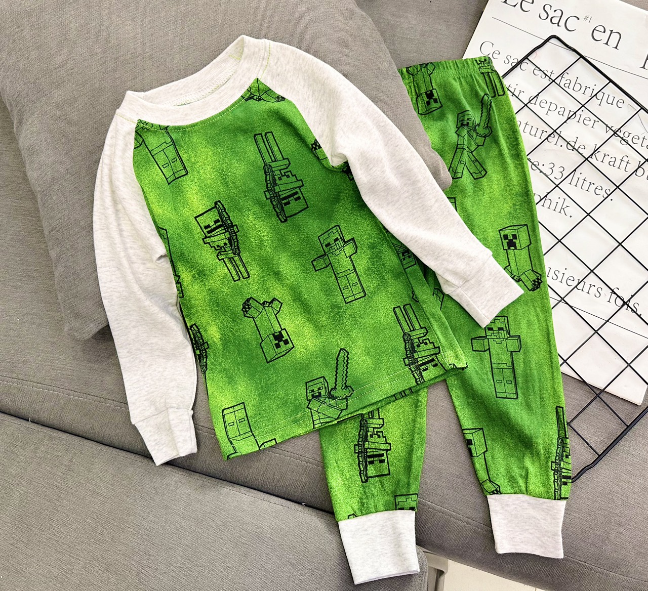 Đồ bộ bé trai, bộ ngủ dài tay cho bé trai size 5-18kg chất cotton mềm mịn mát co giãn tốt - 2