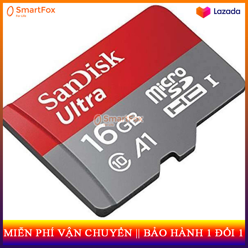 Thẻ Nhớ 16gb Sandisk SmartFox Tốc độ 100mb/s Micro SDHC Ultra Class 10 - HãngPhânphối chính thức