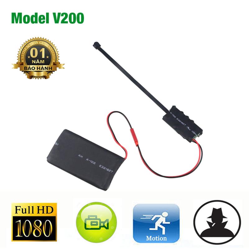 Tặng Đầu Lọc Thẻ USB - Camera wifi dây dù V200-HD-4K quay hình cực nét, Camera siêu nhỏ góc quay rộng +Cốc sạc & dây sạc chuyên dụng