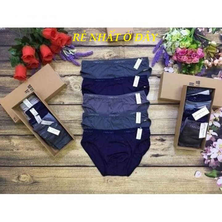BỘ 5 Quần Lót Nam - Quần Sịp Xì Nam vải thun cotton Đủ size cho mọi lứa tuổi hàng ẢNH THẬT