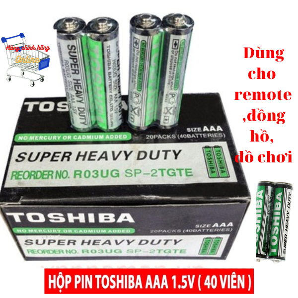 1 Hộp pin Toshiba Pin Nhí,pin AAA,3A dùng cho remote máy lạnh, đồ chơi trẻ em...