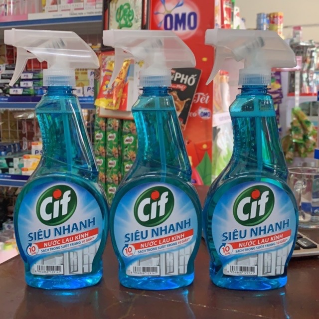 Nước lau kính cif 520ml