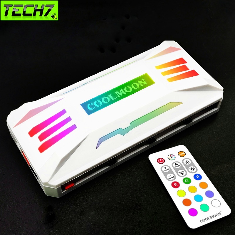 [HCM]HUB Aura Sync P-ARGB V2.0 Coolmoon cho Fan Led RGB và đèn Led RGB đồng bộ Mainboard máy tính