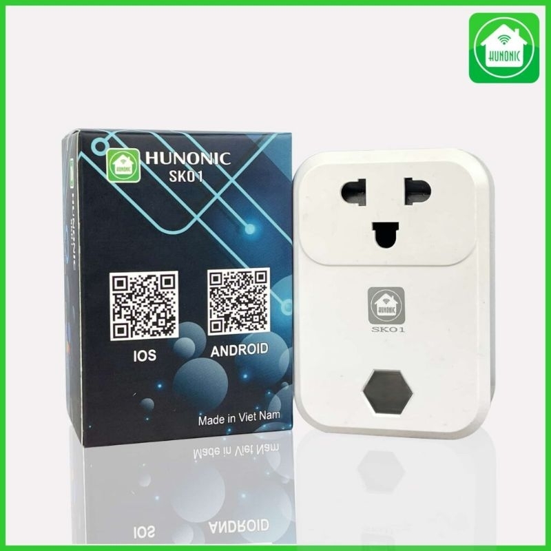 Ổ cắm thông minh hunonic sk01 wifi - hàng chính hãng, bh 12 tháng