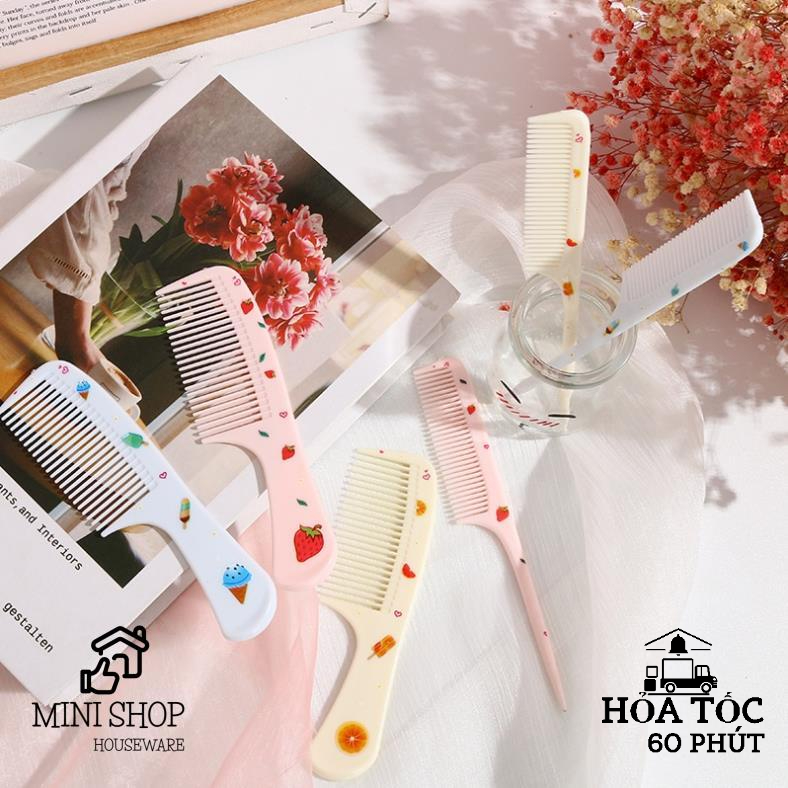 Combo 2 lược chải tóc họa tiết cute dễ thương