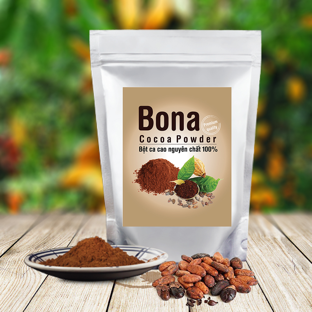 Bột cacao nguyên chất - bona cacao cao cấp 500g