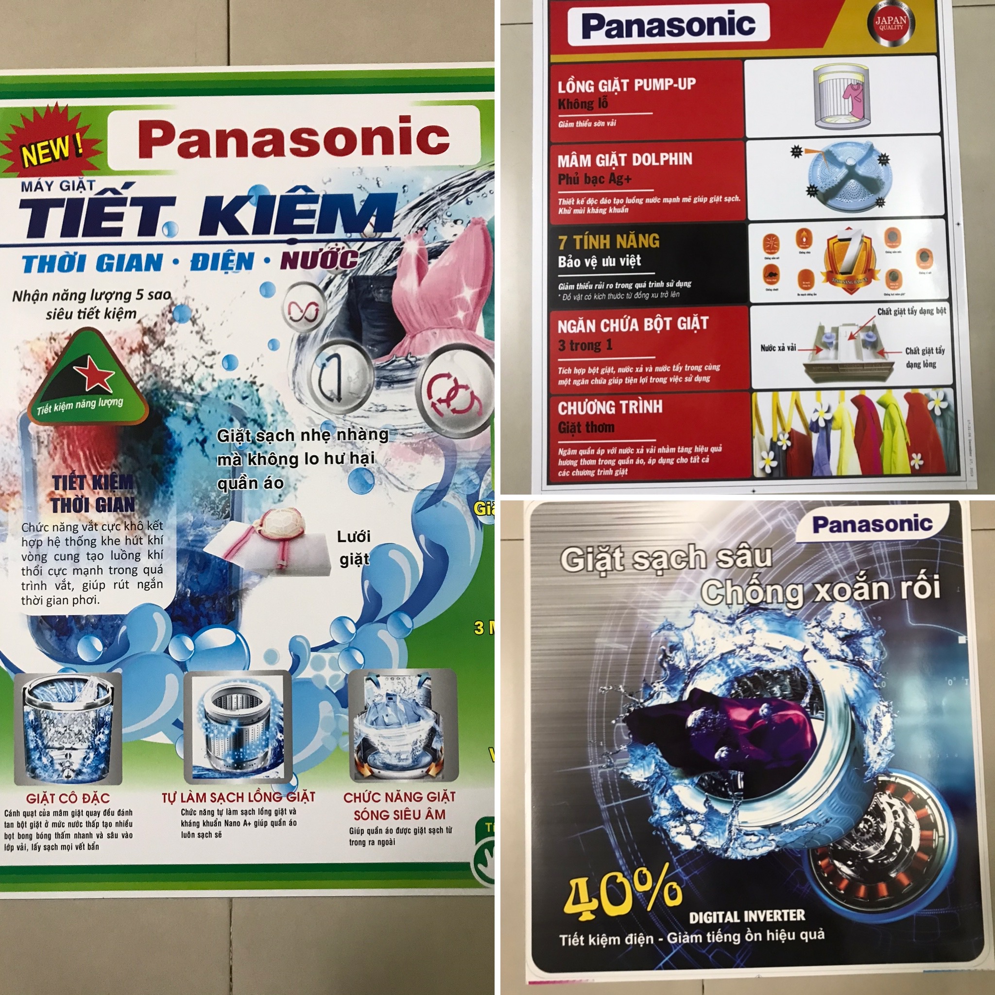 [HCM]Miếng dán máy giặt Panasonic  - Tem dán máy giặt Panasonic