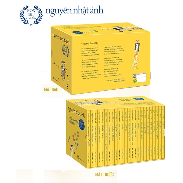Fahasa - thời thơ ấu dài lâu - nguyễn nhật ánh - boxset vàng ấm áp - tặng kèm giấy note hình vuông