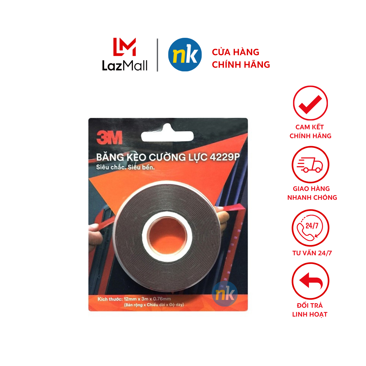 Băng keo cường lực 3m 4229p dày 0.76mm