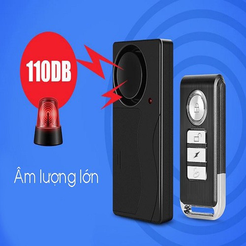 Báo động khi rung có Remote Đen- Thiết bị báo rung chống trộm KS-SF04R