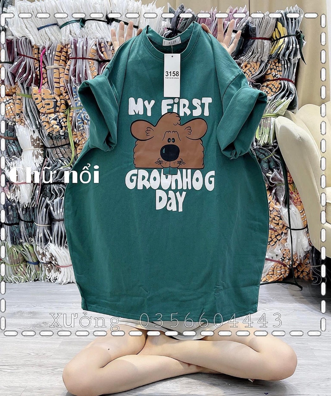 Áo phông nam nữ, Áo phông gấu my first, Áo phông cotton mát cực chất hót hót hóttren