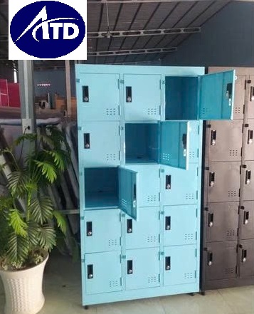 Tủ hồ sơ - Tủ đựng đồ cá nhân - Tủ locker 15 ngăn có khóa riêng từng ngăn giá rẻ, giao hỏa tốc hcm