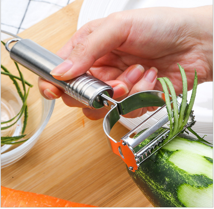Dụng Cụ Bào 2 Chức Năng Inox Cao Cấp Không Gỉ Sét, Dụng Cụ Gọt Vỏ + Bào Sợi, Dụng Cụ Nhà Bếp