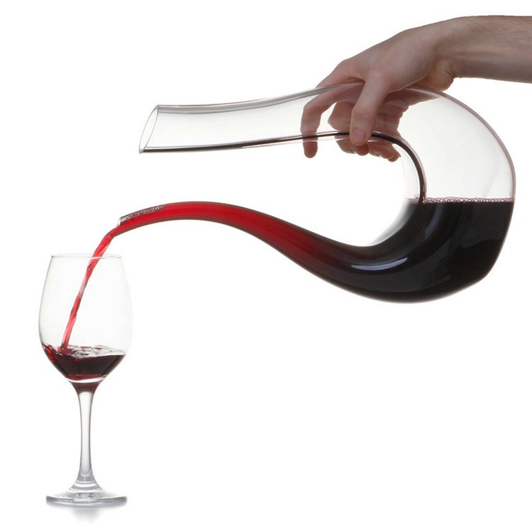 Bình Thủy Tinh Decanter Đựng Rượu Vang Hình Chữ U Cao Cấp