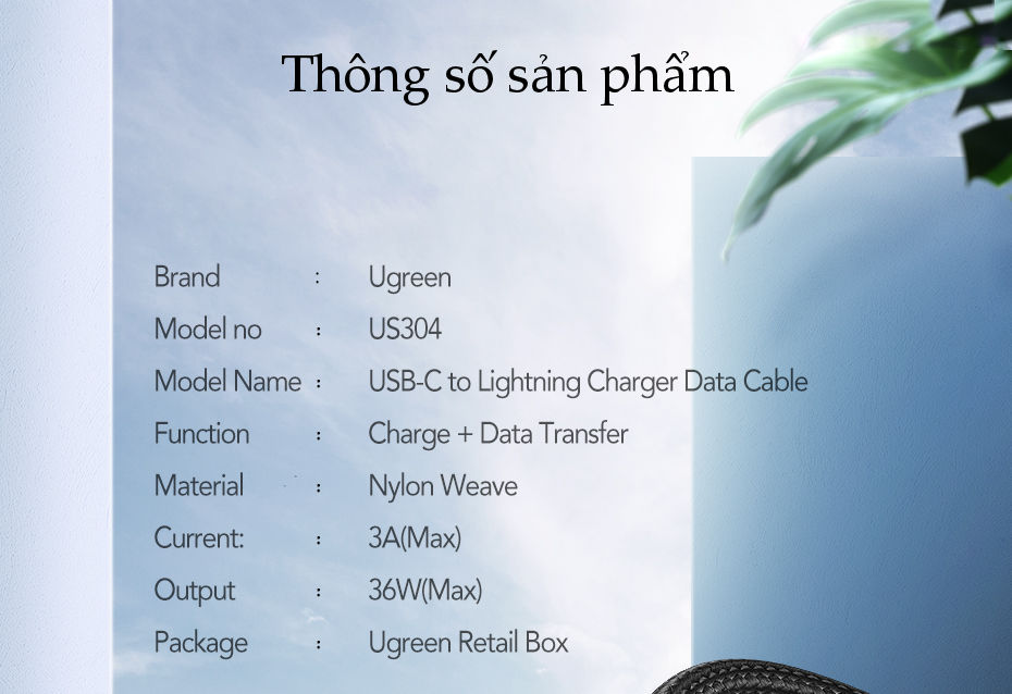 Cáp sạc nhanh USB-C sang Lightning MFI UGREEN US304 - Sạc nhanh 50% trong 30 phút cho iPhone 11 Pro Max / iPhone Xs Max / iPhone XR / iPhone 8 Plus, dài từ 0.25 - 2m Cáp sạc nhanh USB-C sang Lightning MFI UGREEN US304 - Sạc nhanh 50% trong 30 phút cho iPhone 11 Pro Max / iPhone Xs Max / iPhone XR / iPhone 8 Plus, dài từ 0.25 - 2m