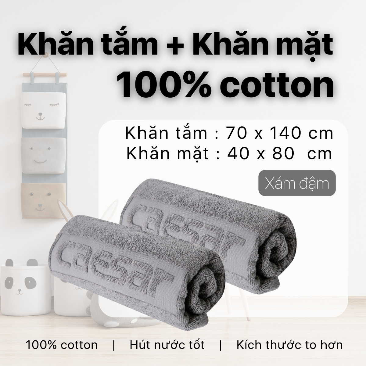 Khăn tắm và khăn mặt Caesar