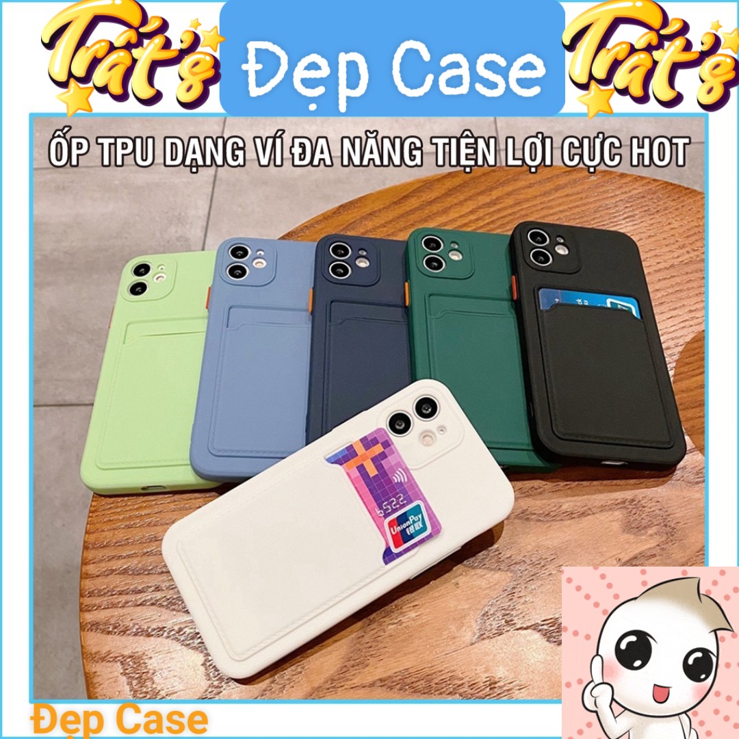 ỐP lưng IP TPU Bảo Vệ Camera Mềm Mịn Sang Chảnh Tiện Dụng _Kem Ví
