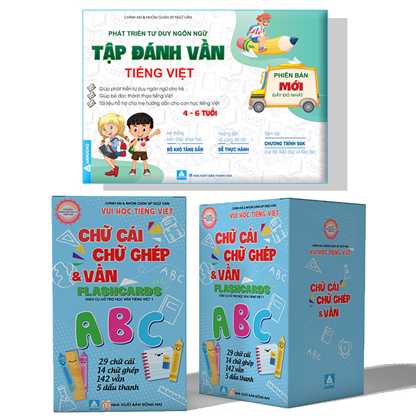[HCM]Tập Đánh Vần Tiếng Việt - Flasdcard Chữ Cái Chữ ghép Và Vần