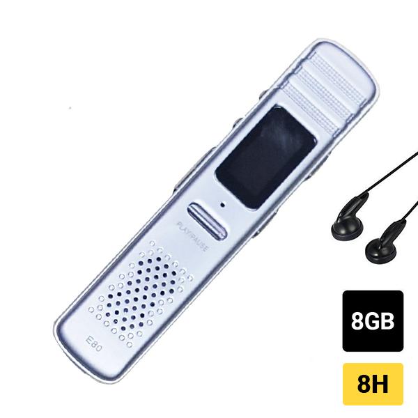 Máy ghi âm mini siêu nhỏ E80 - Bộ nhớ 8gb ghi âm liên tục 8 giờ