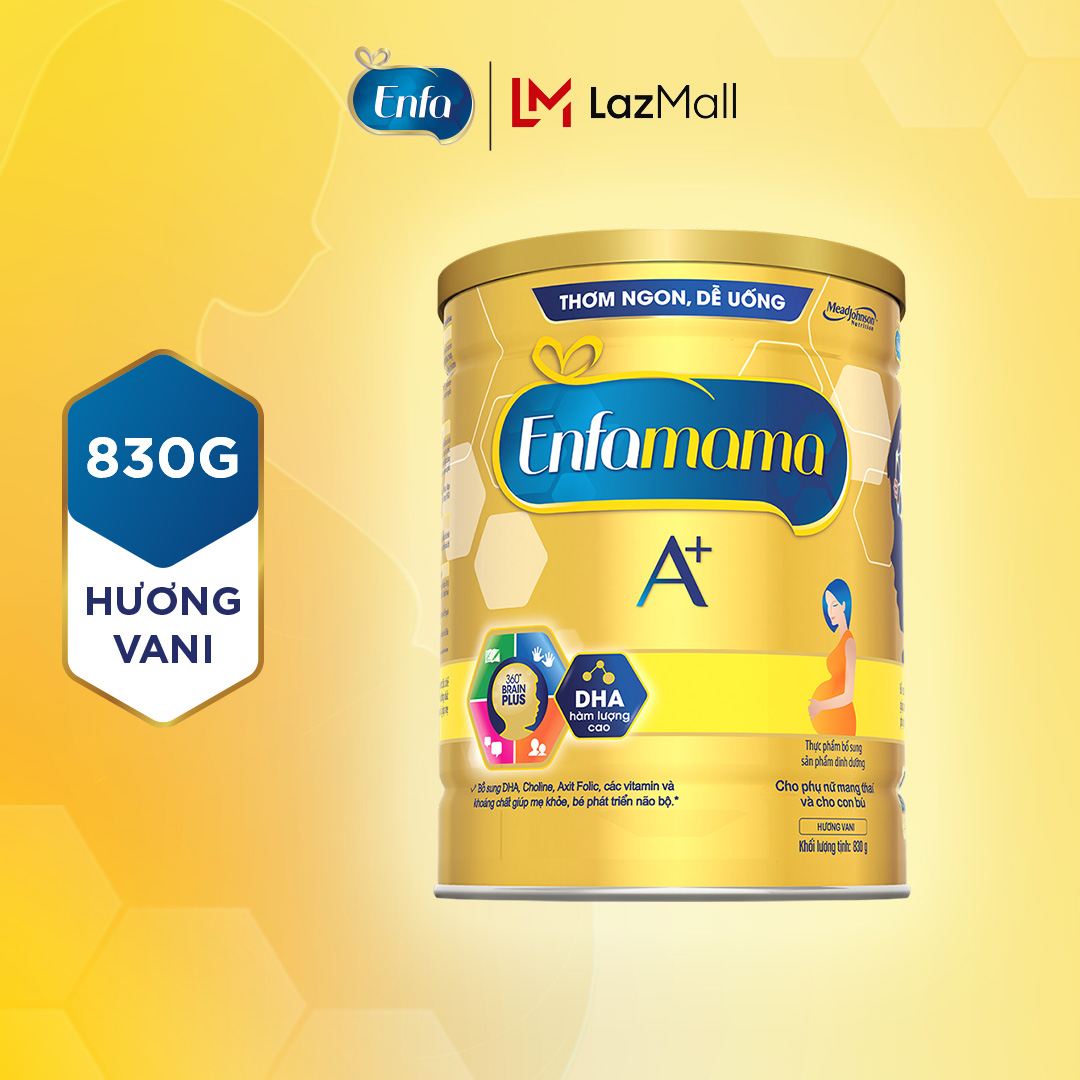 Sữa bầu Enfamama A+ 830g hương Vani