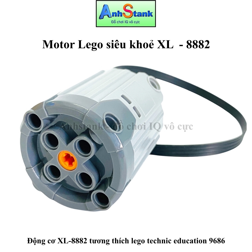 [Hoàn tiền 10%]Mô hình lắp ráp Động cơ Motor Cỡ XL 8882 Tương Thích 9686-Technic-Education siêu tải sức kéo lớn 90 nNm