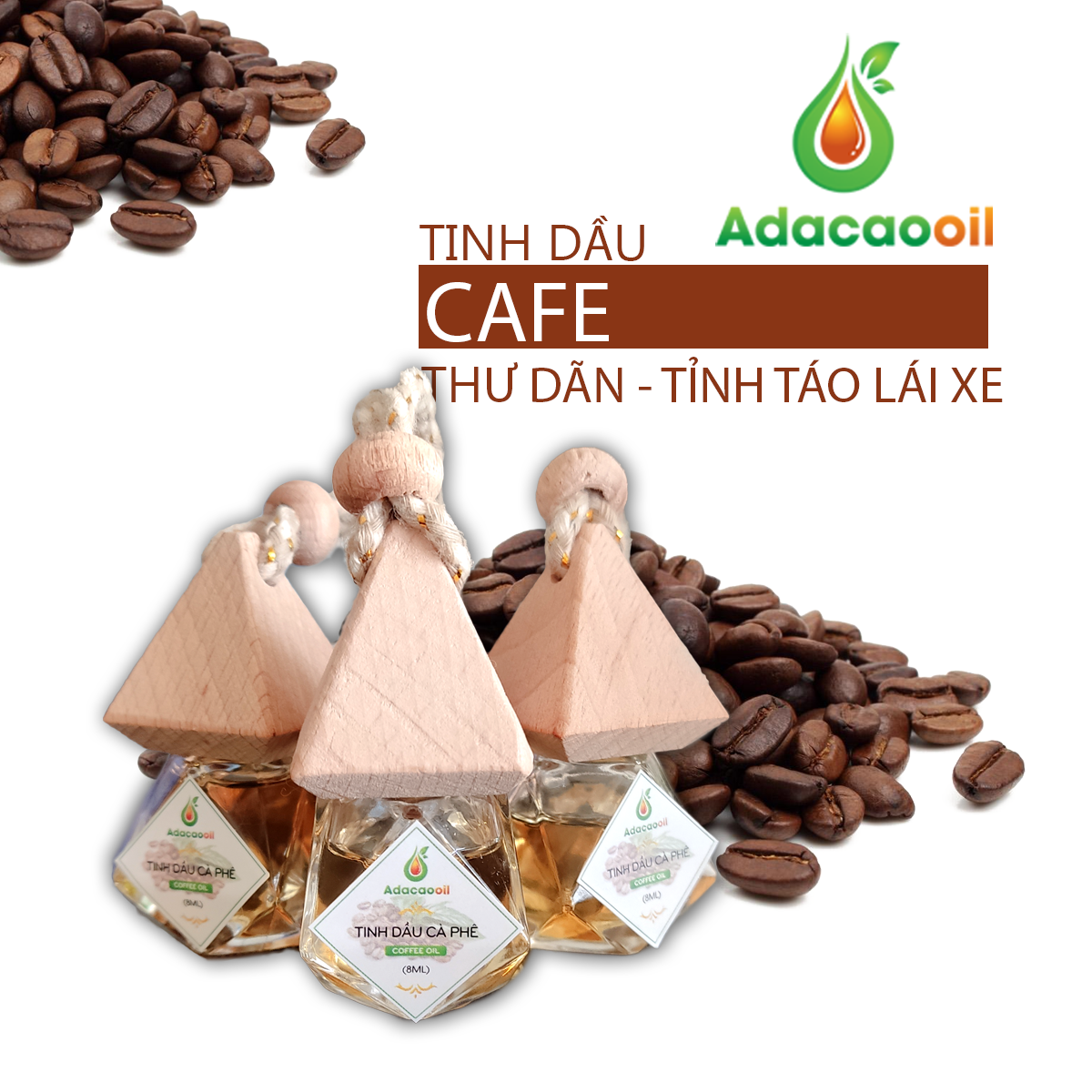 Tinh dầu thơm treo phòng, tủ quần áo, xe ô tô - mùi tự chọn - có kiểm định COA (8loại)
