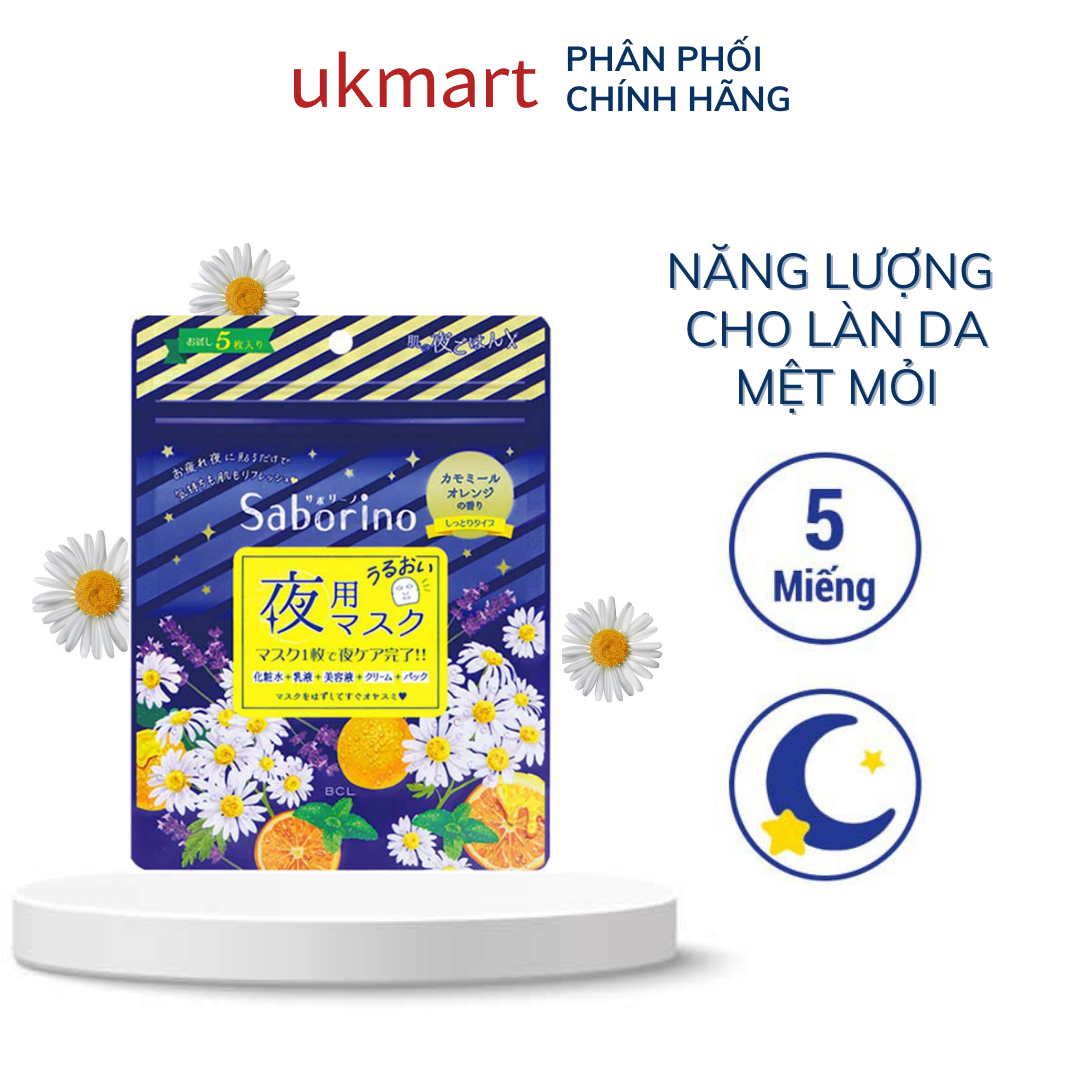 Mặt nạ buổi tối saborino chăm sóc da 5 bước