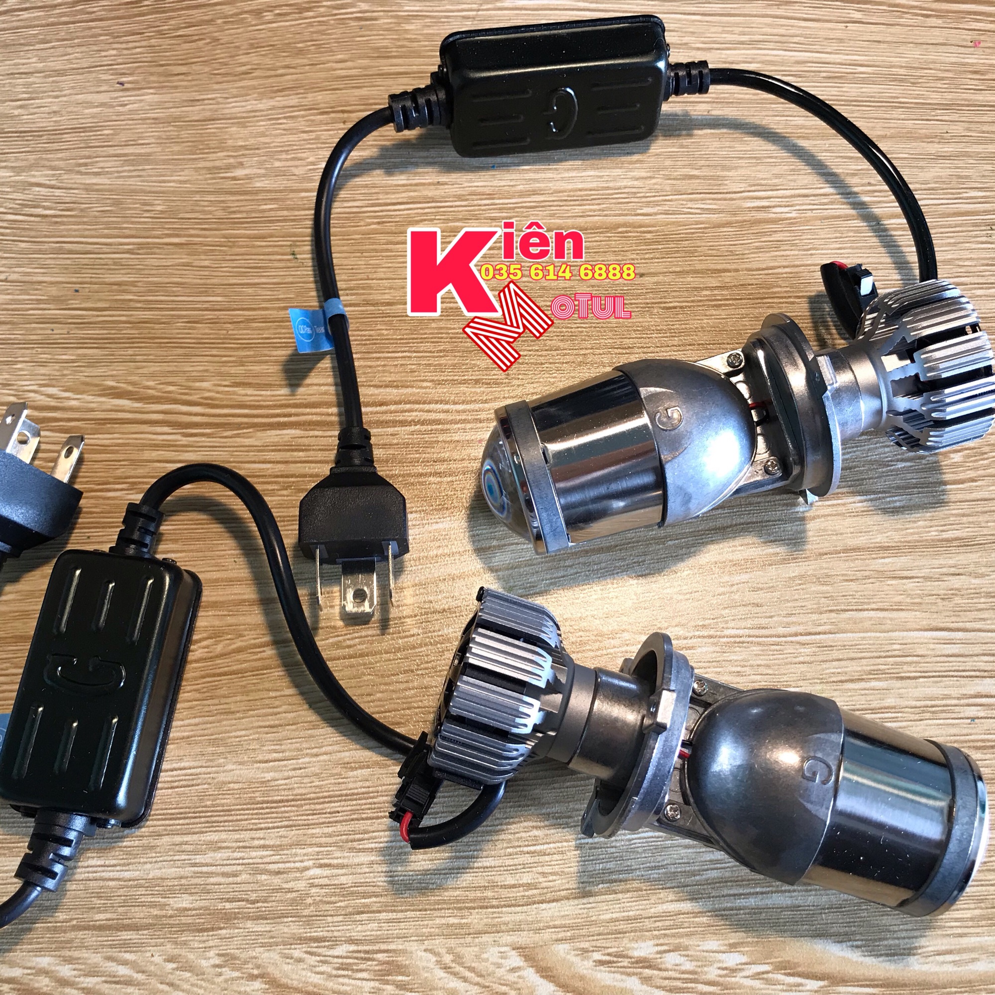 Bi led G2 V2 Chân H4 35w Gắn Ôtô Xe Máy Chống Chói Giá 1 Bóng