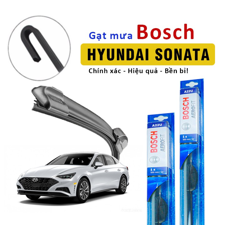 Gạt mưa cho xe hyundai sonata thương hiệu bosch - gạt mưa ô tô silicon ht217