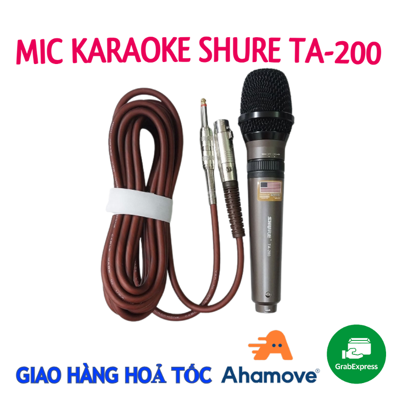 Micro Hát Karaoke Có Dây Shure Hàng USA Xịn , Mic Karaoke Có Dây Shure TA
