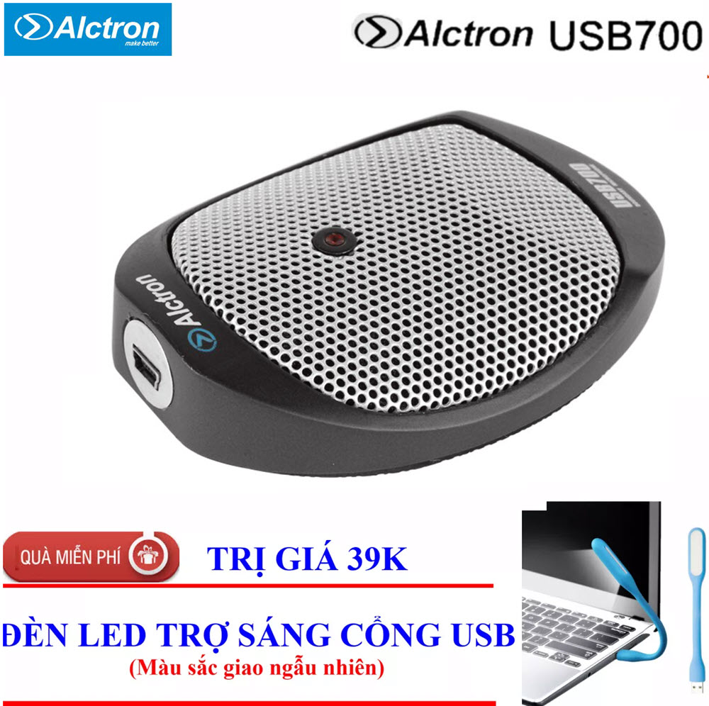 Quà Tặng Kèm - Micro Thu Âm Đa Hướng Để Bàn, Họp Trực Tuyến, Học Online Alctron USB700