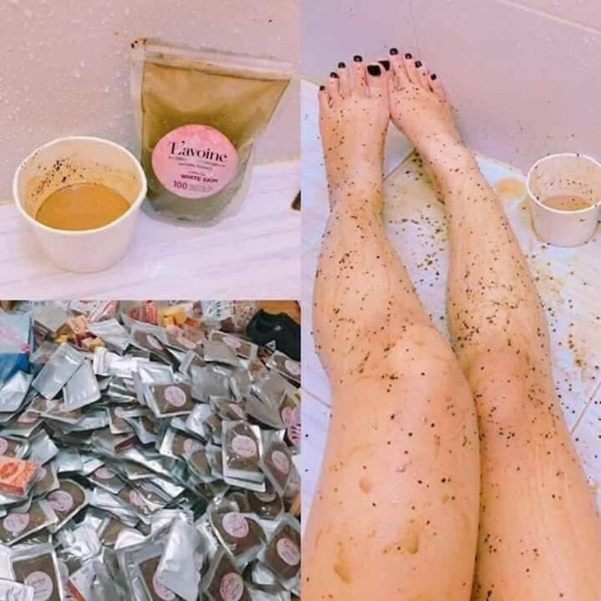 Tắm trắng cà phê lavoine - tẩy da chết, giúp da bật tông ngay sau 1 lần tắm