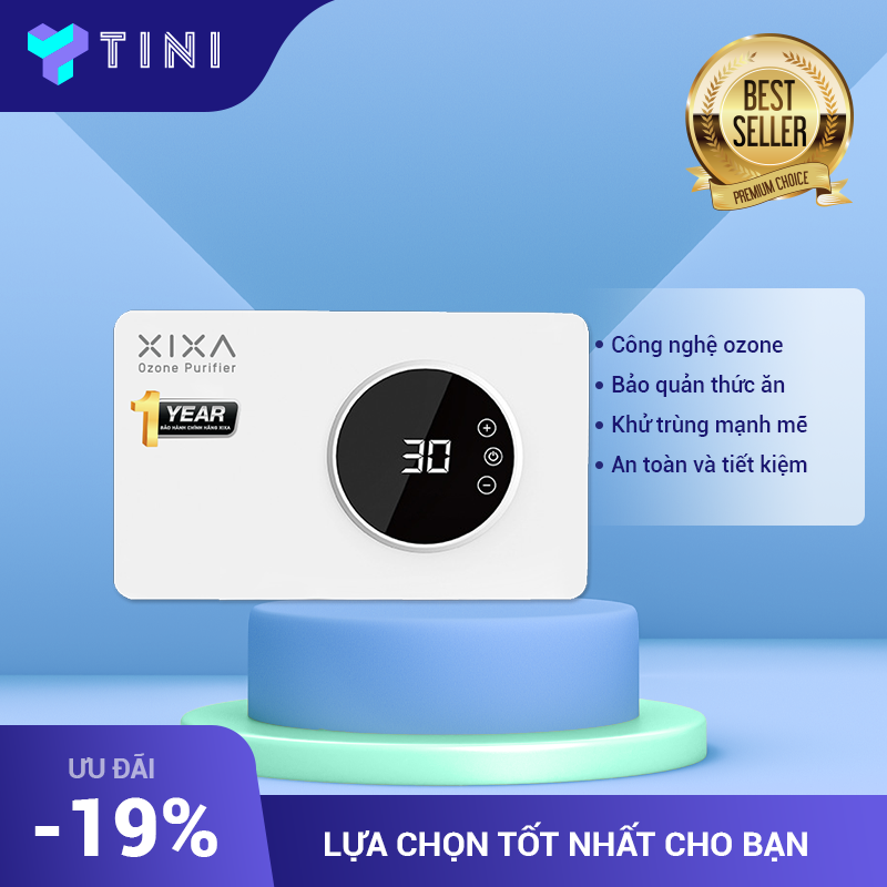 [ CHÍNH HÃNG] Máy Khử Trùng Thực Phẩm Ozone XiXa, Máy Khử Trùng Rau Quả Ozone Hiệu Quả Lên Đến 99%, Máy Sục Ozone Rửa Rau
