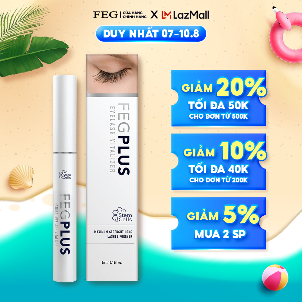 Dưỡng mi tế bào gốc FEG Plus Stem Cells ban ngày - Dài mi sau 14 ngày, không chứa Prostaglandins gây thâm mắt (5ml)