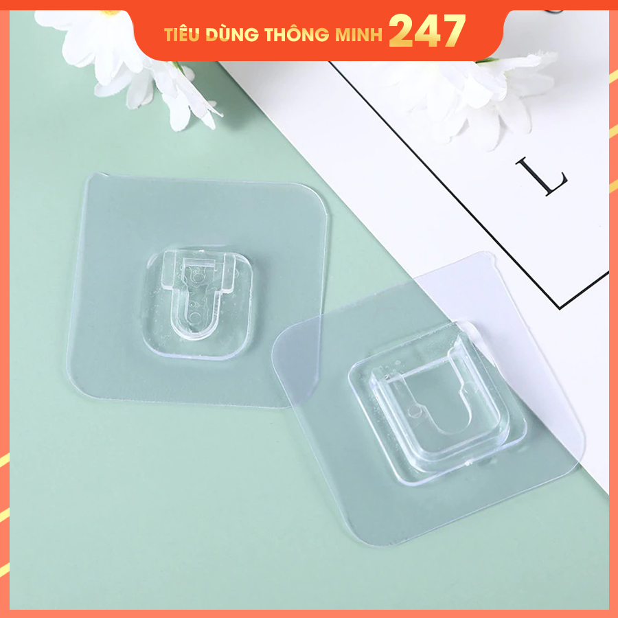 Combo 10 kẹp dán tường thông minh - Không cần khoan lỗ đục tường- Chịu lục lên đến 3Kg