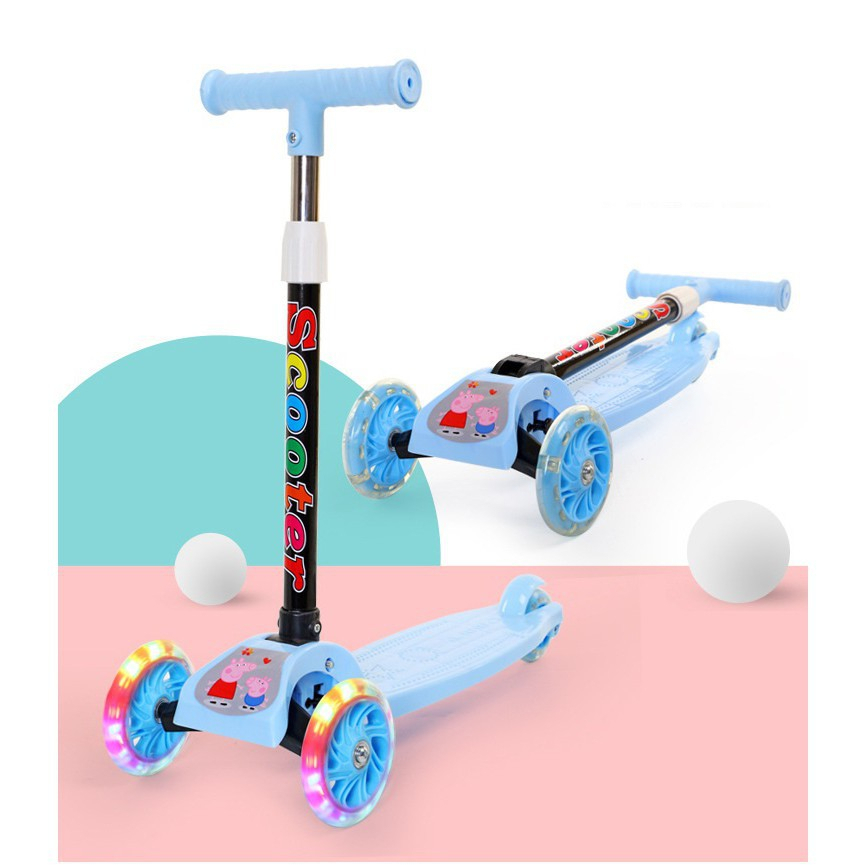 Xe trượt scooter có bánh xe phát sáng sành điệu, xe scooter cho bé từ 2-6 tuổi