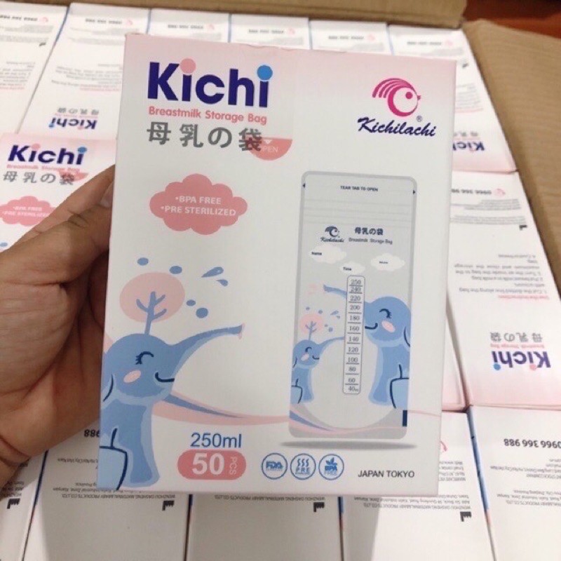 Hôp 50 Túi trữ sữa Kichilachi 250ml