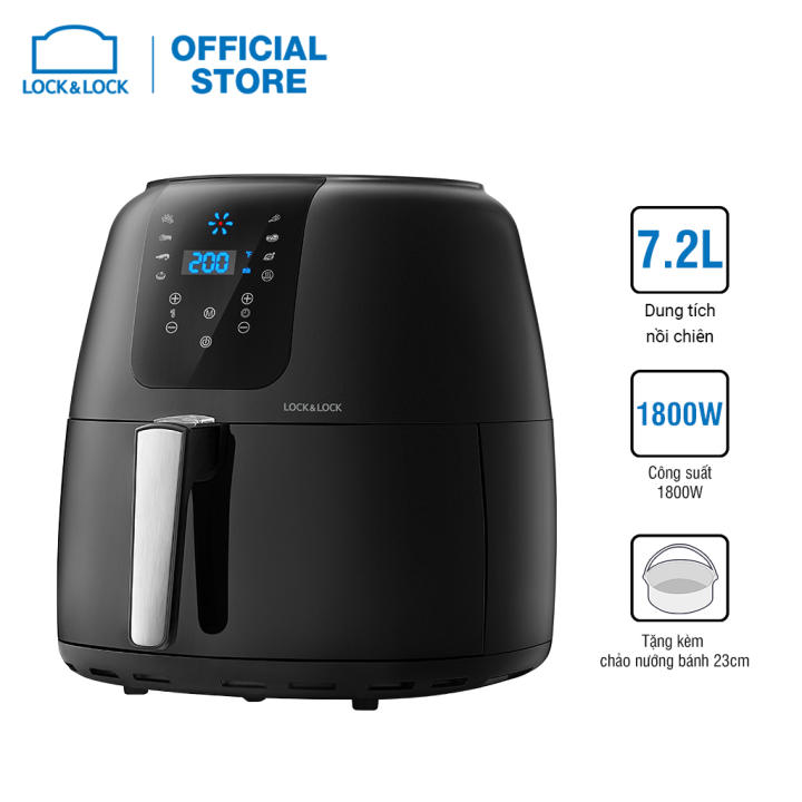 Nồi chiên không dầu lock&lock ejf296blk 7.2 lít