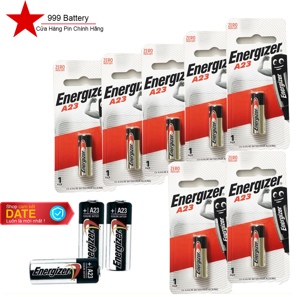 Combo 10 vỉ pin cửa cuốn A23 Energizer 12V chính hãng