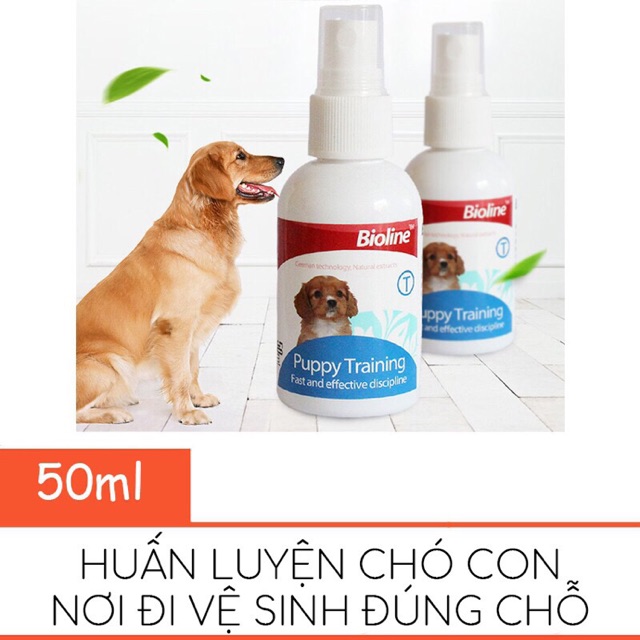 Xịt Hướng Dẫn Cún Đi Vệ Sinh Đúng Chỗ Bioline Puppy Training 50ml