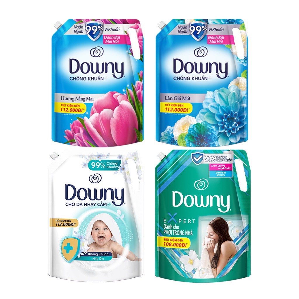 Nước xả vải downy nhiều mùi hương túi 2.2 lít - tạp hóa bát muội