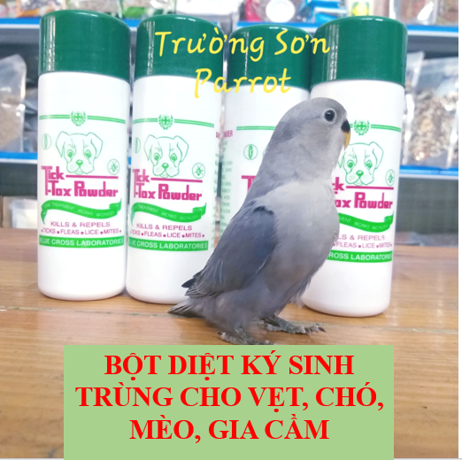 1 chai bột diệt ký sinh trùng cho vẹt, chó mèo, gia cầm...
