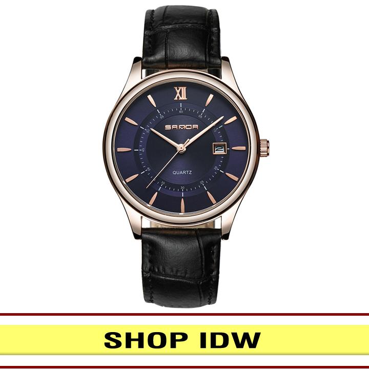 Đồng hồ nam dây da bò samoa cao cấp idw s3081