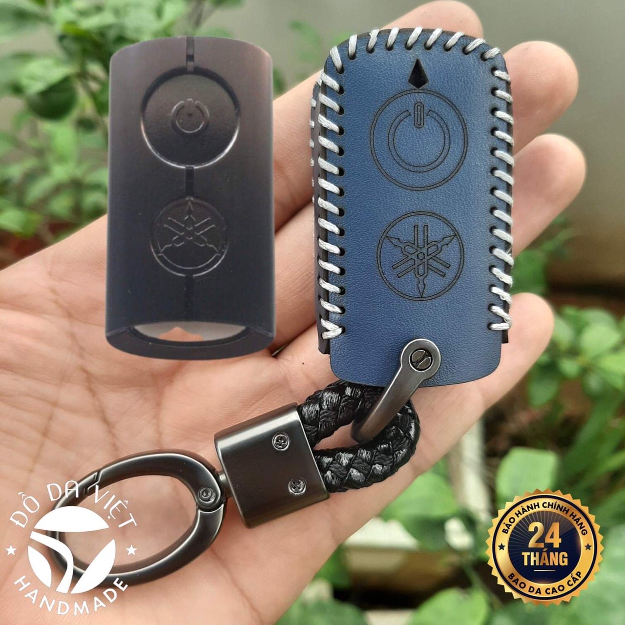 Bao da chìa khóa xe máy smartkey yamaha nvx, janus, nozza grande, freego, latte, exciter 155 vva